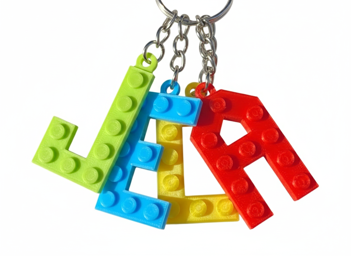 Sleutelhanger - LEGO‑stijl letter