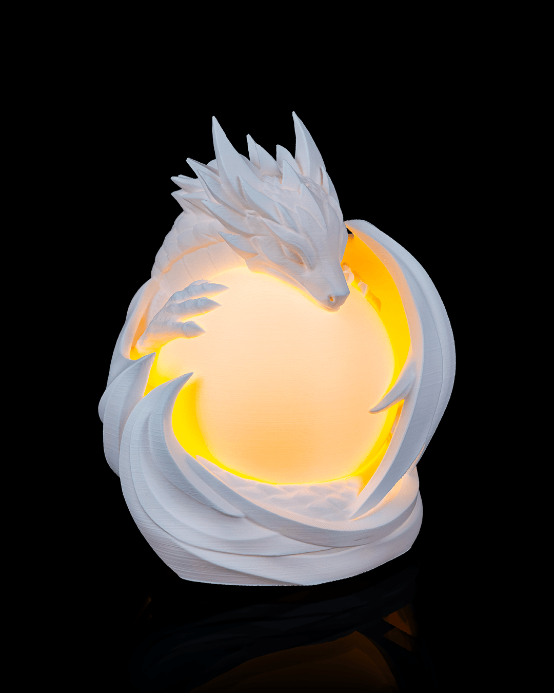 Dragon Sphere Tafellamp | 3D Geprinte Drakenlamp met LED Verlichting