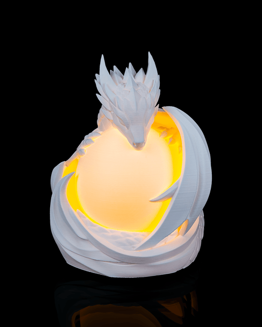 Dragon Sphere Tafellamp | 3D Geprinte Drakenlamp met LED Verlichting