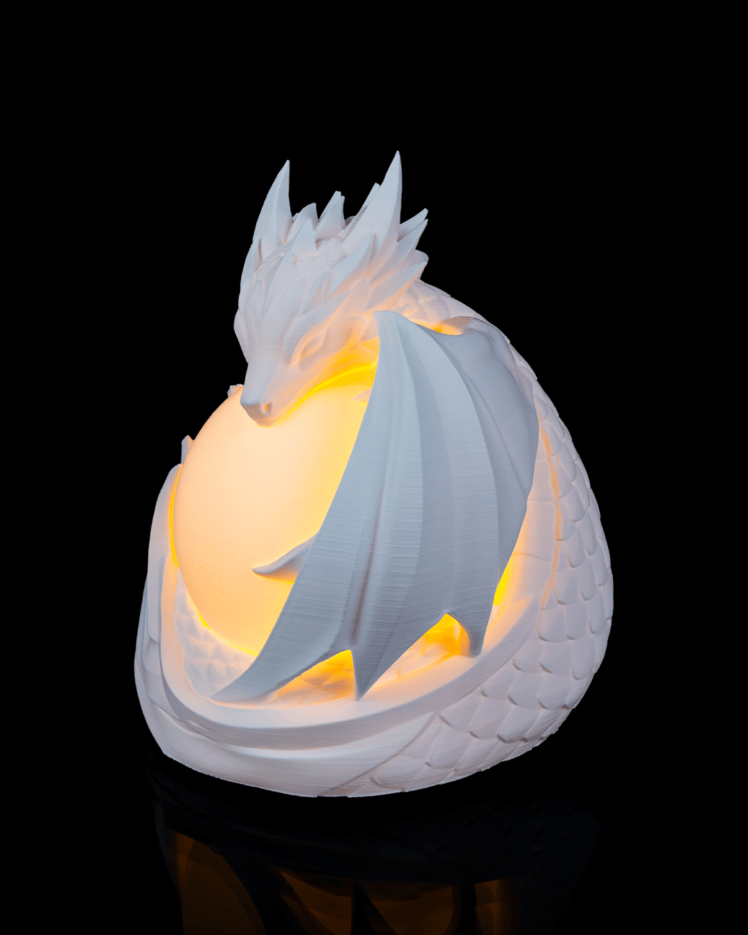 Dragon Sphere Tafellamp | 3D Geprinte Drakenlamp met LED Verlichting