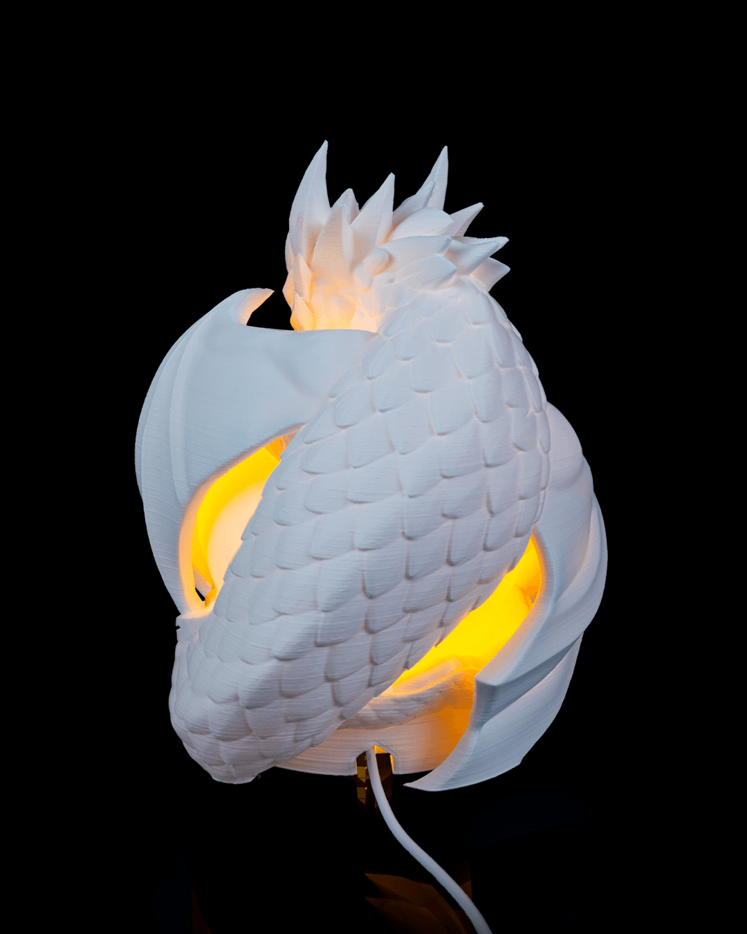 Dragon Sphere Tafellamp | 3D Geprinte Drakenlamp met LED Verlichting