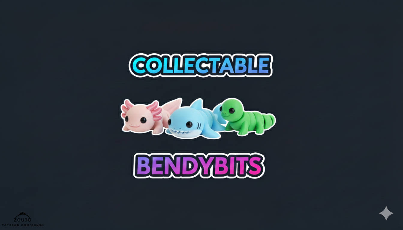 BendyBits™ – Flexibel 3D‑geprint collectable
