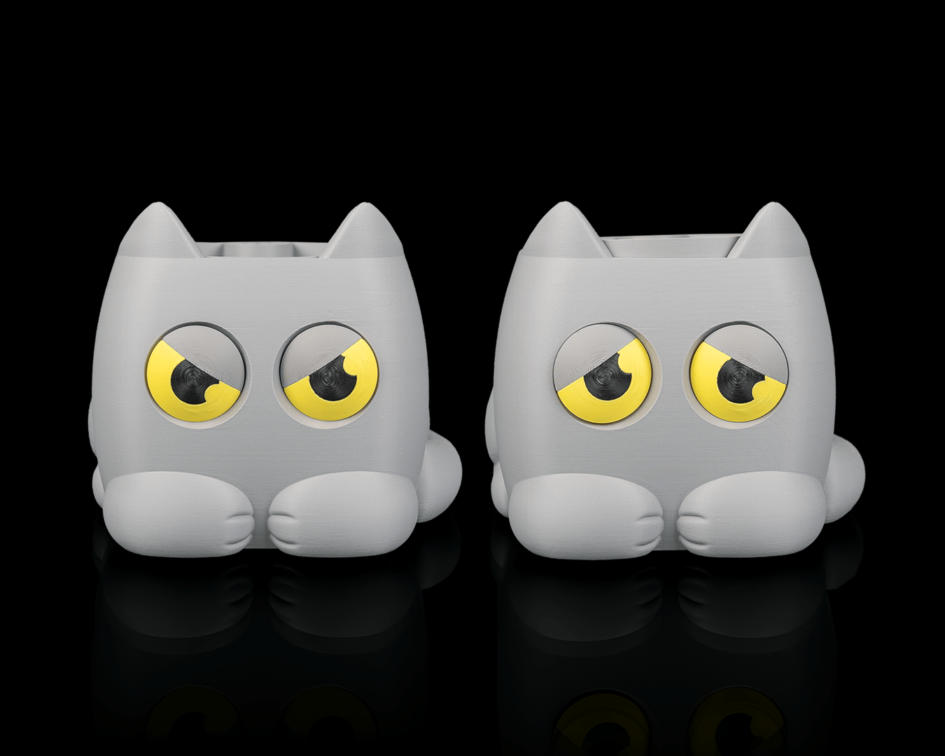 Grumpy Kat Plantenpot | 3D Geprinte Bloempot voor Kamerplanten