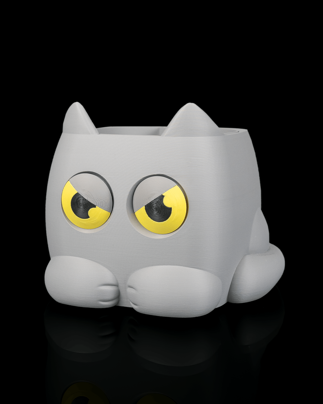 Grumpy Kat Plantenpot | 3D Geprinte Bloempot voor Kamerplanten