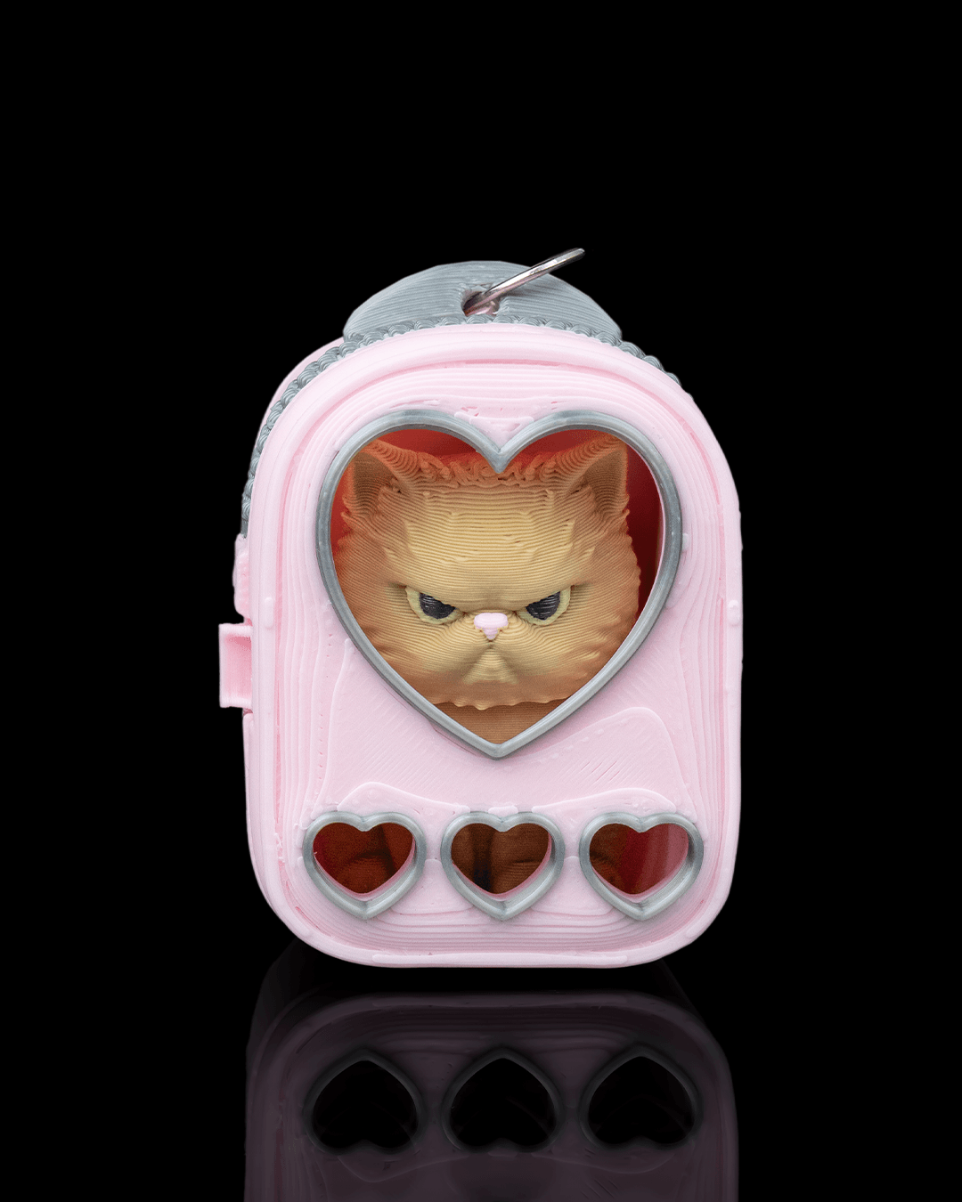 Katten Sleutelhanger met Rugzak | 3D Geprint | Diverse Kattenrassen