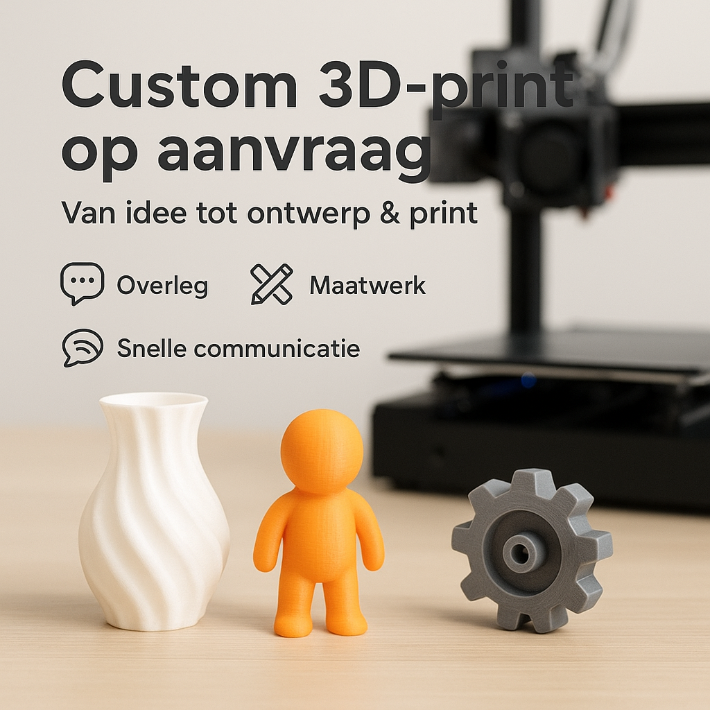 Custom 3D‑print op aanvraag
