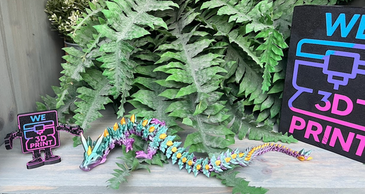 Cinderwing Crystal Dragon – Flexibele Articulated 3D‑geprinte Fantasy Draak