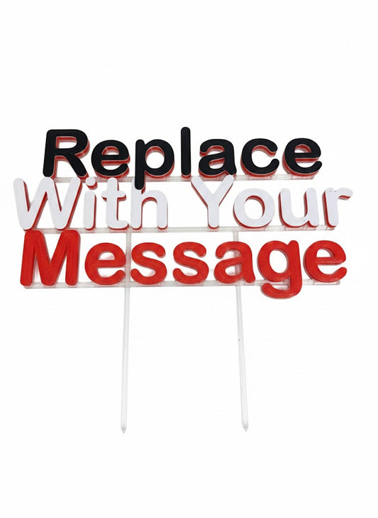 Cake Topper – Naam, Leeftijd of Tekst op Maat gepersonaliseerd